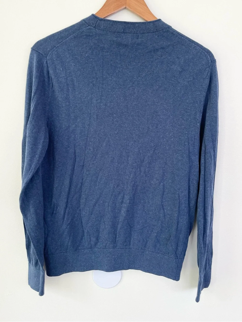 Banana Republic Performance Silk-Linen Crew Neck Sweater in Starry Night Blue M